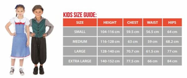 Size guides - Monster Costumes
